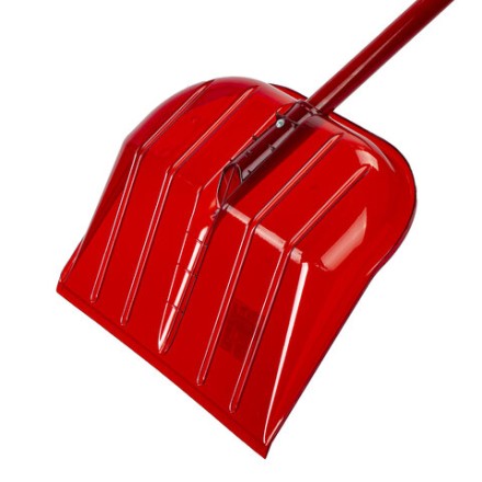 Лопата снегоуборочная Klimi ударопрочная 44х38 см, высота 135см пластик металл / 606625