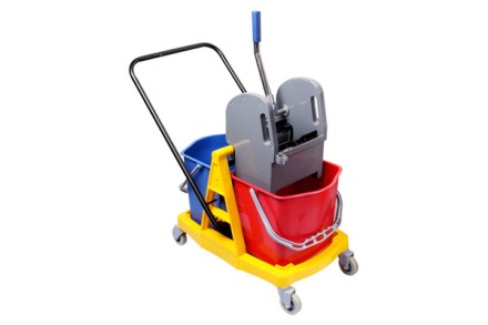 Тележка уборочная двухведерная / 17л*2 / база пластик Klimi / H0206