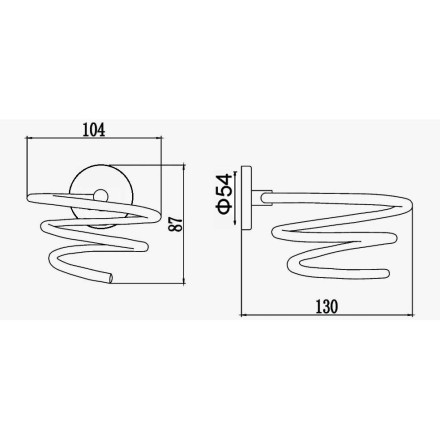 Держатель для фена настенный D-Lin металл хром / D234100
