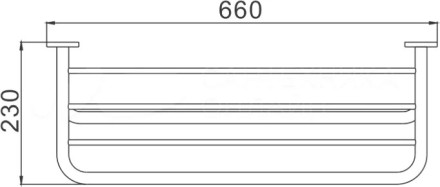 Полка для полотенец 66 см D-Lin металл хром / D201909