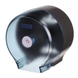 Диспенсер для бытовых рулонов туалетной бумаги пластик cиний полупрозрачный/серый BXG / PD-8127C 