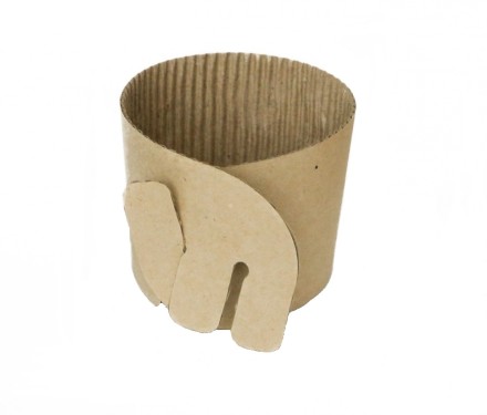 Манжета на стакан коричневая микрогофрокартон Klimi 500 шт.(упак.) / 32-0402