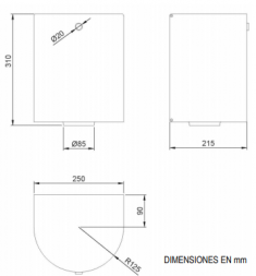 Диспенсер для бумажных полотенец NOFER рулонных с центральной вытяжкой матовая сталь / 04099.S