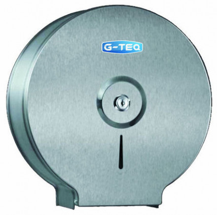 Диспенсер для средних рулонов туалетной бумаги металл матовая сталь G-teq 8912