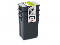 Набор мусорных контейнеров CURVER 3 штуки пластик серый (набор) / 245948