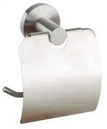Держатель для туалетной бумаги D-Lin с крышкой металл матовая сталь / D240280