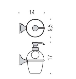 Дозатор для мыла COLOMBO DESIGN MELO 0,38 л настенный стекло / B9306