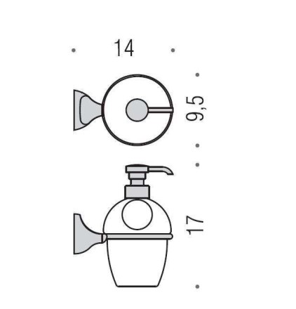 Дозатор для мыла COLOMBO DESIGN MELO 0,38 л настенный стекло / B9306