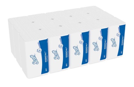 Бумажные полотенца в пачках Scott® Essential белые 1 слой 340 л (шт.) / 6617