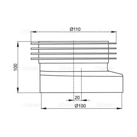 Манжета для унитаза эксцентрическая AlcaPlast / A990