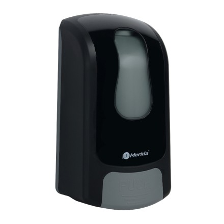 Дозатор MERIDA ONE картриджный для дезинфицирующего средства 1л пластик черный / DEC402
