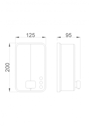 Дозатор для жидкого мыла механический 1 л металл черный Nofer / 03050.N