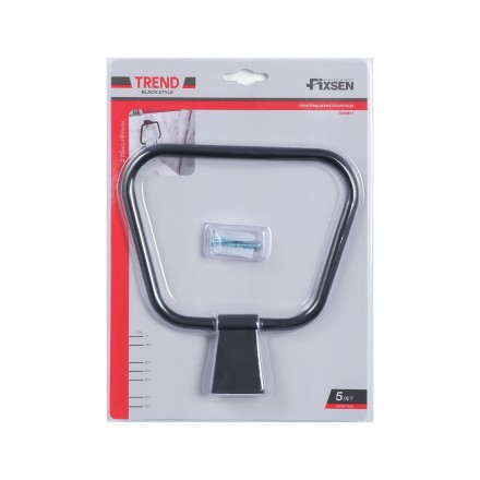 Полотенцедержатель кольцо Fixsen Trend Черный / FX-97811