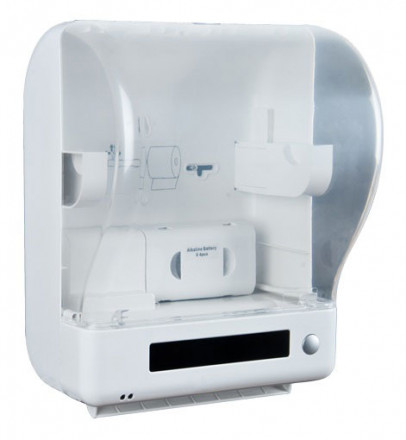 Диспенсер рулонных бумажных полотенец автоматический пластик белый Ksitex Z-1011/1