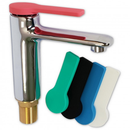 GFmark 5430-11 Смеситель для раковины шаровый со сменными разноцветными ручками