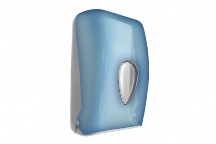 Диспенсер листовой туалетной бумаги Nofer пластик синий / 05118.T