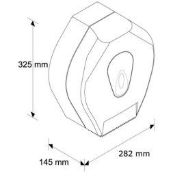 Диспенсер туалетной бумаги MAXI MERIDA TOP для средних рулонов, пластик белый / BTN101