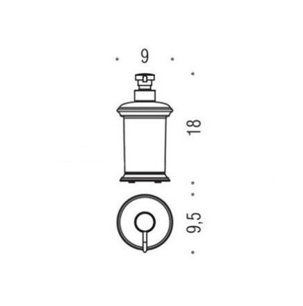 Дозатор для мыла COLOMBO DESIGN POSITANO настольный 0,25 мл стекло / B9327