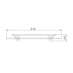 Полка стеклянная настенная 51,8 см D-Lin хром / D260100