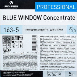 163-5 Моющий концентрат Pro-Brite BLUE WINDOW Concentrate / для стёкол и зеркал