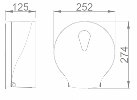 Диспенсер для средних рулонов туалетной бумаги пластик белый Nofer белый / 05004.W