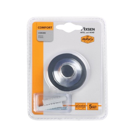 Крючок одинарный Fixsen Comfort Chrome хром / FX-85005