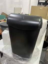 Урна для мусора WISEPRO 11 литров черная пластик с крышкой-воронкой / 71902