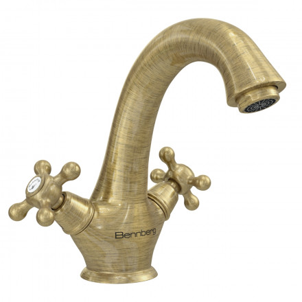 Bennberg 501121-BRONZE Смеситель для умывальника двуручный