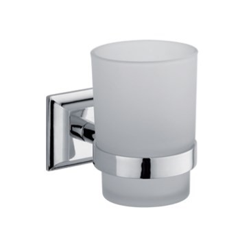 Стакан настенный одинарный D-Lin стекло металл хром / D210130