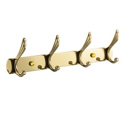 Вешалка c четырьмя двойными крючками BRIMIX Золото / 564-G
