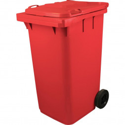 Контейнер для мусора на 2-х колёсах с крышкой 240л красный / 9603-25