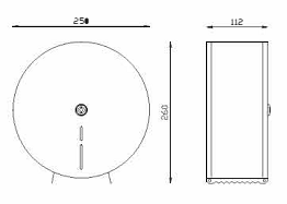 Диспенсер для средних рулонов туалетной бумаги Nofer металл матовая сталь / 05001.S