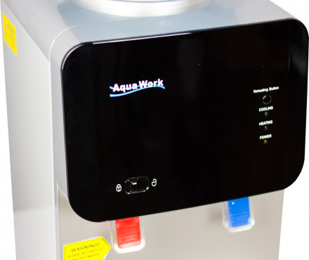 Aqua Work 1051-TD Кулер для воды черный/серебро нагрев есть, охлаждение электронное