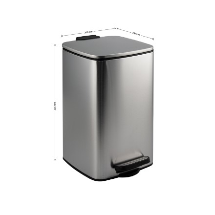 Урна педальная Klimi 8 л металл сатин / 10808-11