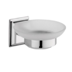 Мыльница настенная 11 см D-Lin стекло металл хром / D220130