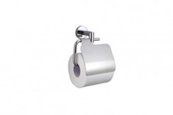 Держатель для туалетной бумаги NOFER с крышкой металл матовая сталь / 16500.S