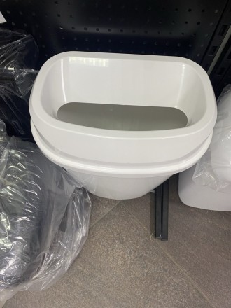 Настенная урна WisePro PB3201-W 32л пластик Белая с крышкой-воронкой / 71900