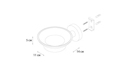 Мыльница стеклянная Fixsen Comfort Chrome хром / FX-85008