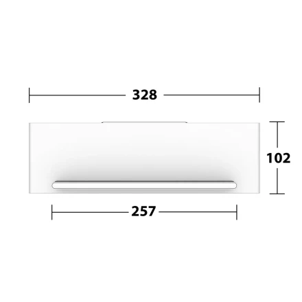 Полочка для душа со встроенным стеклоочистителем Keuco Aveno, Белый матовый / 14659510000