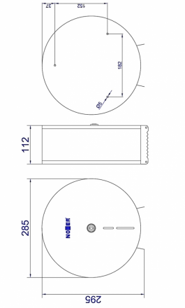 Диспенсер больших рулонов туалетной бумаги Nofer металл белый / 05001.XL.W