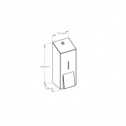 Дозатор MERIDA STELLA для жидкого мыла наливной 800 мл металл хром / DSP106