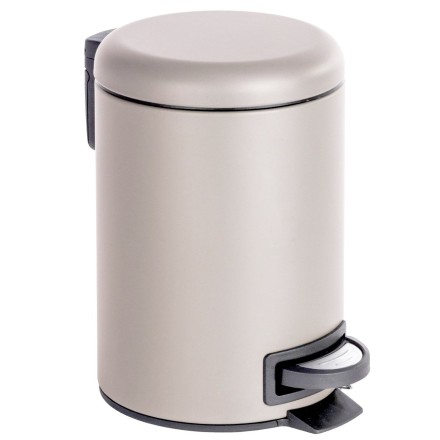 Урна педальная 5 л металл бежевая Klimi / D-20784