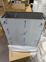 Урна настенная 24 л WisePro нержавеющая сталь хром / 77-50CH