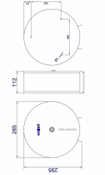 Диспенсер туалетной бумаги Nofer хром / 05001.XL.B