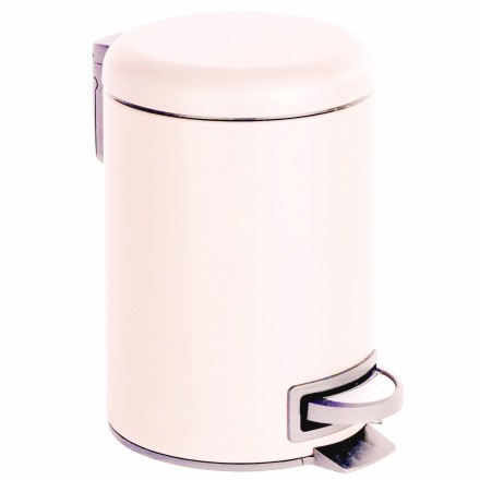 Урна педальная 5 л металл кремовая Klimi / D-20859