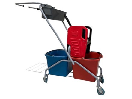 Тележка уборочная Klimi 2x20л ,с отжимом и держателем мешка / 22EF/8