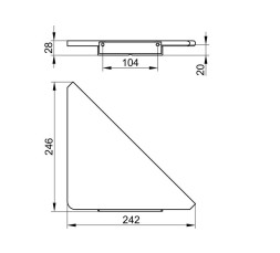 Угловая полочка для душа Keuco Aveno, Белый матовый / 14657510000