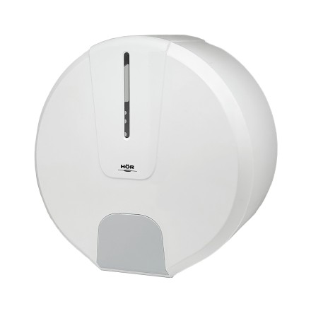 Диспенсер для туалетной бумаги HOR средние и большие рулоны пластик белый / HOR-22110602