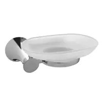 Мыльница настенная 16 см Potato металл, стекло хром / P7502