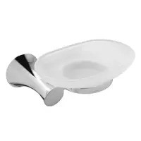 Мыльница настенная 16 см Potato металл, стекло хром / P7502